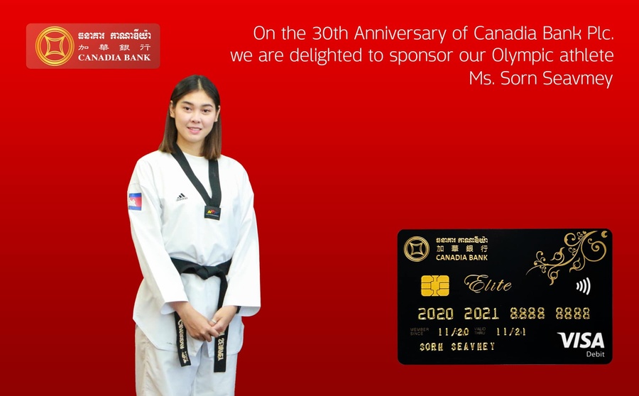 Sorn Seavmey announces the Canadia Bank tie-up. © sornseavmeytkd