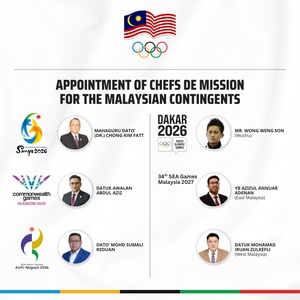 Malaysia NOC appoints CDMs for five upcoming games