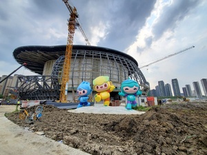 Asian Games construction workers sacrifice National Day holiday for Hangzhou 2022