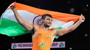 Recently bereaved Indian wrestler back in full training