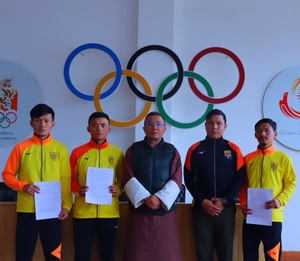 Bhutan Olympic Committee signs agreement with national athletes aiming for Paris 2024