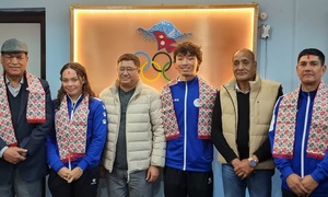 Nepal NOC President bids farewell to Qatar-bound athletes