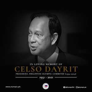Philippine Olympic Committee mourns former President Celso Dayrit