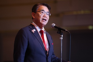 Governor of Aichi Prefecture urges broadcasters to use passion of athletes to make Asian Games a success