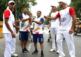 Jakarta - Palembang 2018 | New Delhi, India - 18th Asian Games Torch Relay 2018