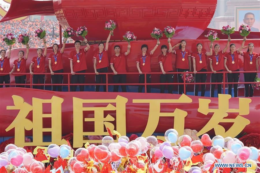 The Chinese women's volleyball team. © Xinhua/Xing Guangli