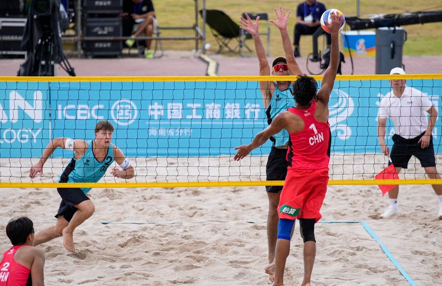 Chinese athletes compete in the ABG beach volleyball test event in March (Photo: en.sanya2026.cn)