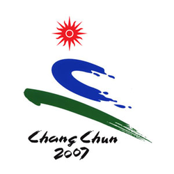 <div>
<p>Combining the movements of a ski jumper and a short-track speed skater, the emblem of the 2007 Asian Winter Games consists of two Chinese calligraphy strokes.<br /><br />The blue C-shaped stroke calls to mind the first letter of Changchun and represents the city's characteristic as the "city of ice and snow" and "city of science and technology".<br /><br />The bottom green stroke symbolizes peace ("friendship first, competition second") and represents the city's characteristic as the "city of spring beyond the Great Wall" and "city of the forest".<br /><br />The emblem presents an image of "change with each passing day" and "the hawk takes to the vast sky."</p>
</div>
<div>&nbsp;</div>