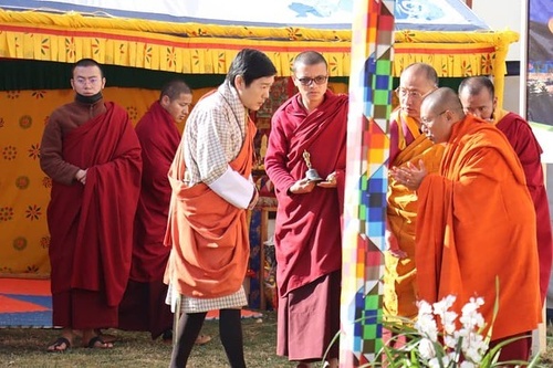 Bhutan NOC President Prince Jigyel officiates at ground-breaking ceremony for Taekwondo Federation building