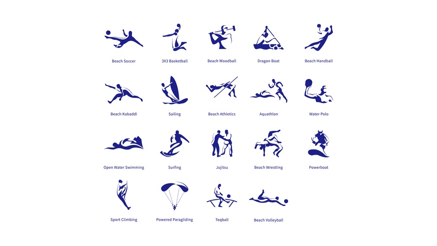 Sanya 2020 issues sport pictograms, posters