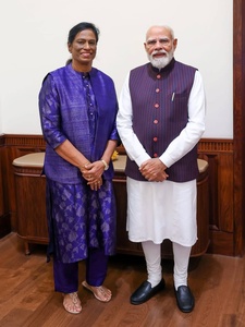 IOA President PT Usha meets Indian PM Narendra Modi