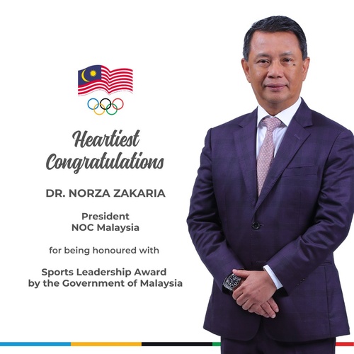 OCM President receives sports leadership award from Malaysian government
