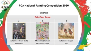 Pakistan NOC President congratulates Olympic Day painting competition participants