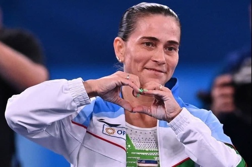 Uzbekistan NOC congratulates legendary gymnast Oksana Chusovitina for comeback medal
