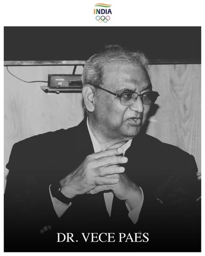 Dr. Vece Paes, India’s Olympic hockey bronze medallist, passes away