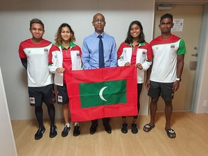 Maldives ambassador to Japan visits athletes at Olympic Village