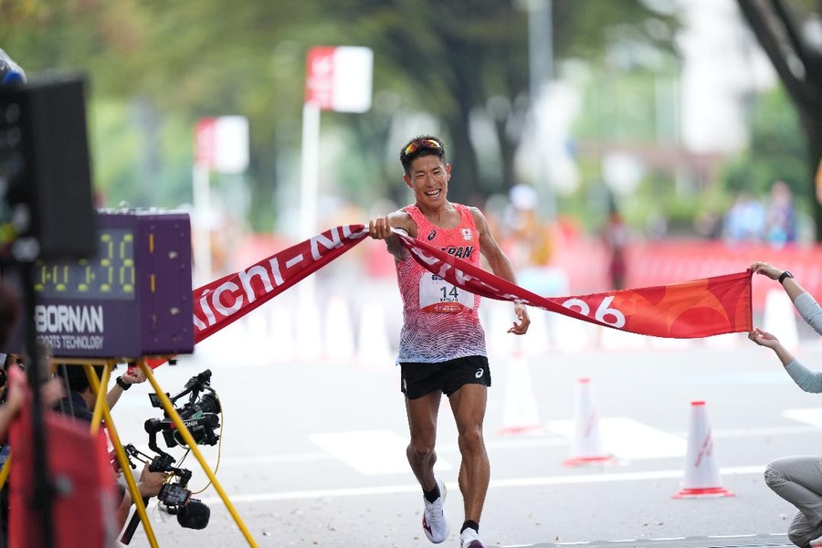 Katsuki claims historic gold as marathon race walking makes debut