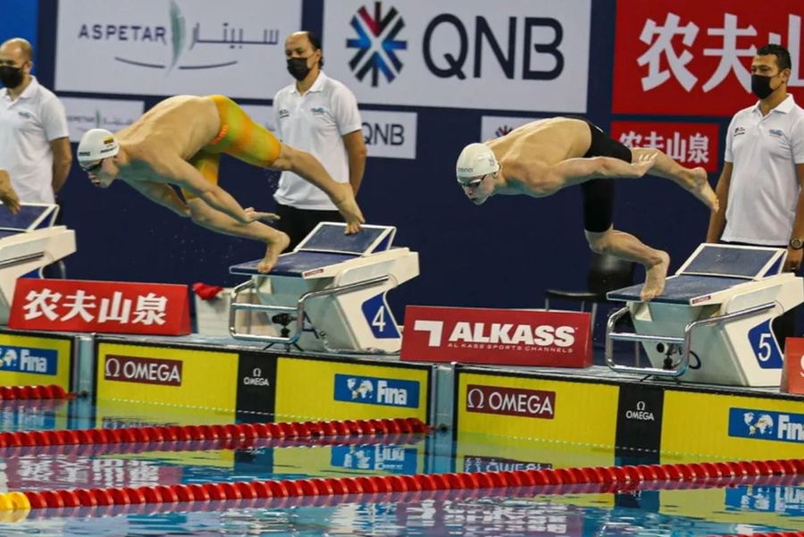 The action was fast and furious in Doha on Thursday. © Fina.com