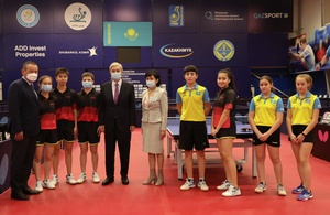 Kazakhstan Head of State opens new table tennis centre