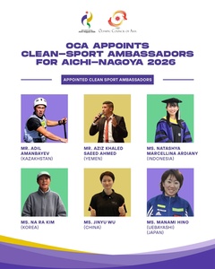 OCA appoints six clean sport ambassadors for Asian Games
