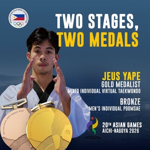 Philippines’ poomsae star wins first virtual taekwondo title of Asian Games