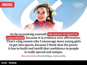 IOC highlights efforts of China’s Gu on International Women’s Day