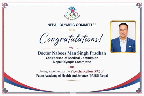 Nepal NOC congratulates Medical Commission Chair on top appointment