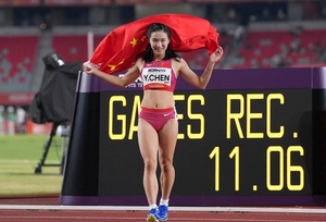 Chen blazes to 100m gold and Asian Games record