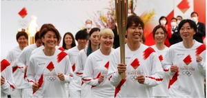 Olympic torch relay begins 121-day journey for Tokyo 2020