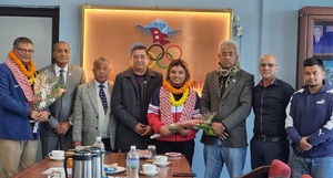 Nepal Olympic Committee bids farewell to shooting team for ISSF World Cup