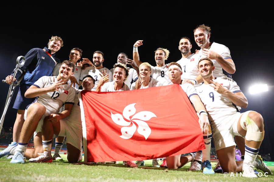 Hong Kong, China storms to three-peat in men's rugby sevens