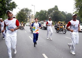 Jakarta - Palembang 2018 | New Delhi, India - 18th Asian Games Torch Relay 2018