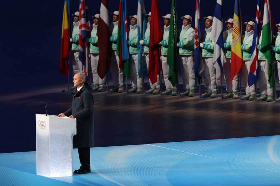 Cai Qi at the opening ceremony on February 4 (Photo: Global Times)