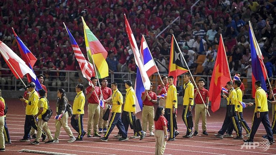 The 30th SEA Games closing ceremony at Clark, Philippines on December 11, 2019. ©  AFP/Ted Aljibe