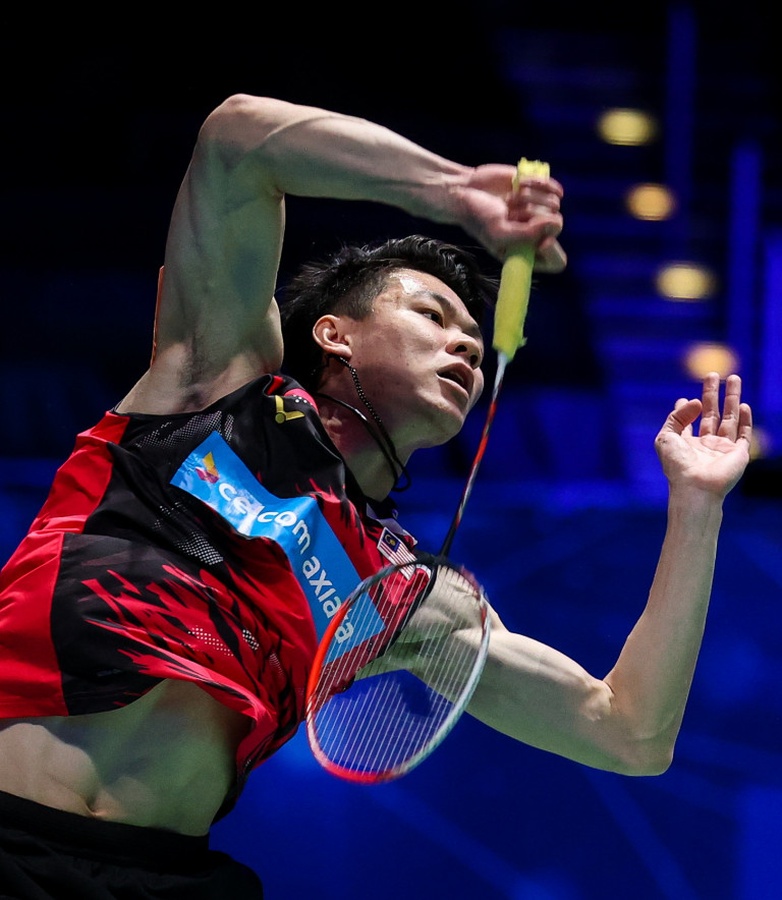 Lee Zii Jia on his way to winning his first All England badminton title. © Badmintonphoto/BWF