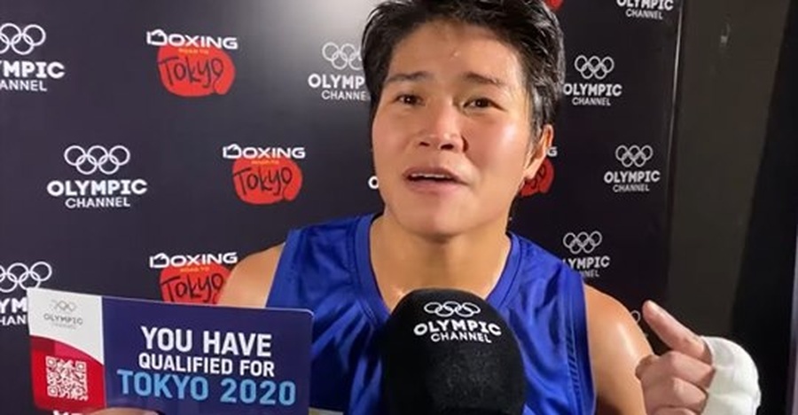 Irish Magno won a box-off at the Asia/Oceania Olympic qualifier in Jordan in March to book a ticket to Tokyo. © ABS-CBN