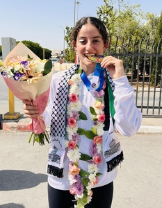 Karate world champion Maryam Basharat receives hero's welcome in Palestine