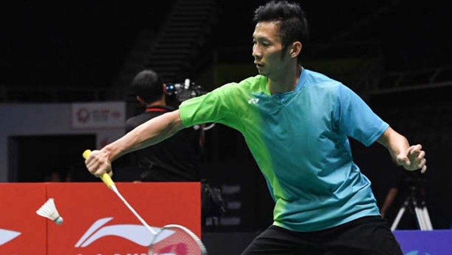 Vietnam’s Nguyen Tien Minh in action at the 2019 Ciputra Hanoi international badminton tournament. © Nhan Dan