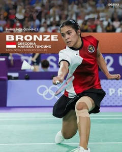 Indonesia off the mark with badminton bronze in Paris