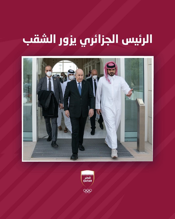 QOC President Sheikh Joaan welcomes Algerian President to Al Shaqab equestrian centre