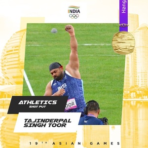 India’s Tajinderpal Singh Toor retains shot put gold on last throw