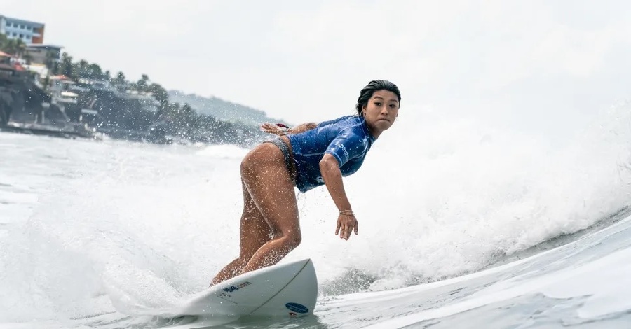 Japan's Mahina Maeda in action in El Salvador. © ISA