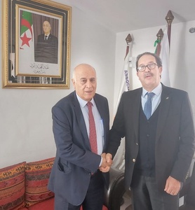 Palestine sports leader meets with ANOCA president in Algiers