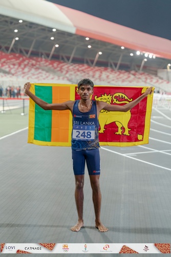 Lahiru Achintha sparkles to give Sri Lanka a historic gold medal in AYG