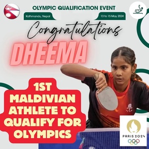 Table tennis teen Fathimath Dheema Ali becomes first Maldivian athlete to qualify for Olympics