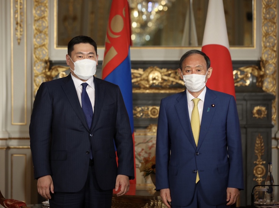 The Prime Minister of Mongolia, L. Oyun-Erdene, held official talks with the Japanese Prime Minister Yoshihide Suga during his visit to Tokyo. On Sunday morning, PM Oyun-Erdene attended the Mongolia-Japan 3x3 women’s basketball game. ©  Montsame New Agency