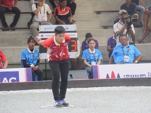 Thailand defeats host Cambodia in pétanque mixed doubles final