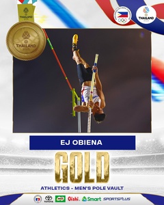 Philippines’ EJ Obiena wins men’s pole vault gold at SEA Games with record jump