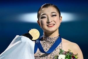 Japan’s Sakamoto skates to world championship hat trick
