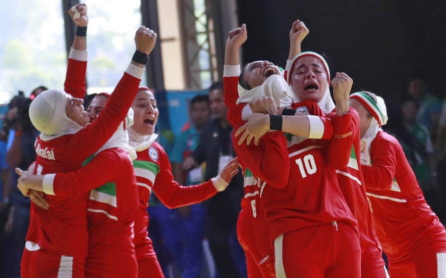 Iran’s women’s team won kabaddi gold at the 18th Asian Games in 2018, as did the men’s team for a remarkable golden double. © Associated Press